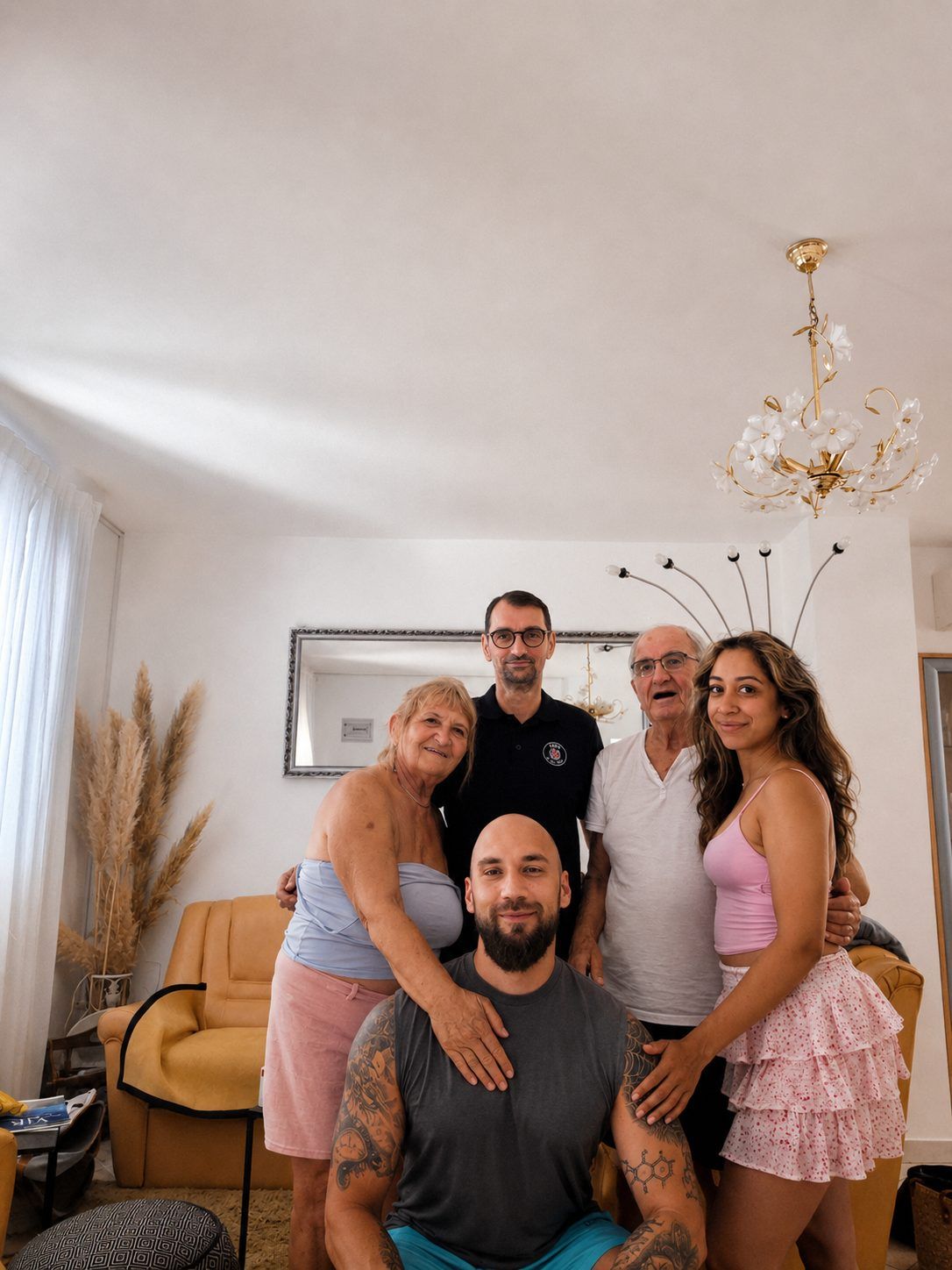 The Zelic family at home